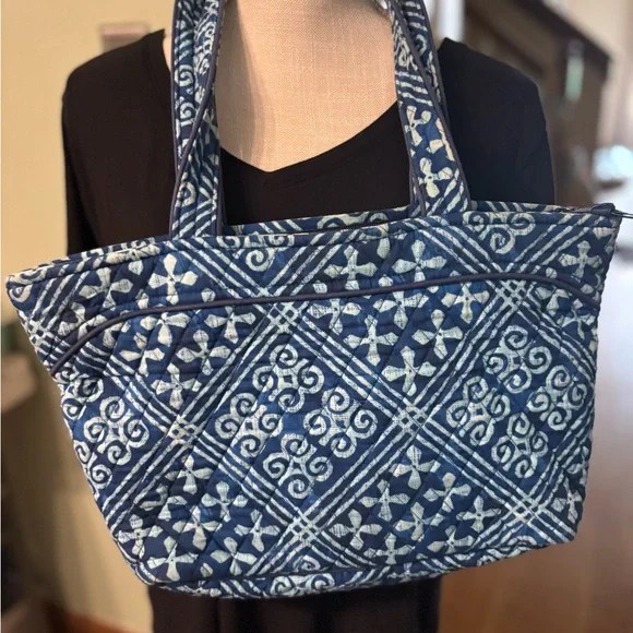 Vera Bradley Bags Vera Bradley Large Aqua Cuban Tiles Tote